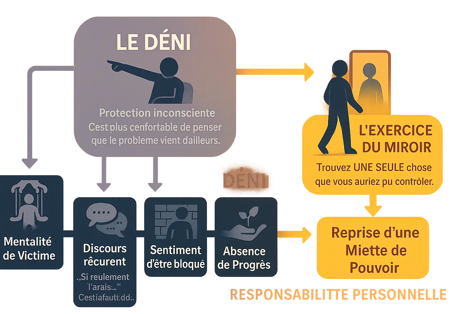 Transition mentale de victime à acteur